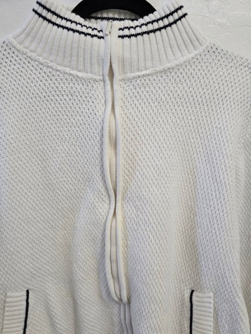 E.P Pro Golf Women's Large White & Black Full-Zip Cotton Sweater READ - Picture 3 of 8